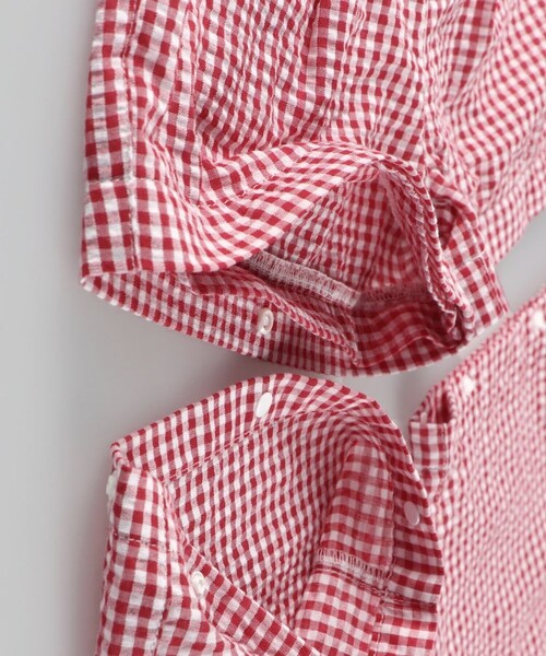 BRANSHES（ブランシェス）の「【WEB限定】2WAYギンガムチェックパンツ（その他パンツ・キッズ・ブラック/レッド・130/120/110/100/150/140）」の12枚目の写真
