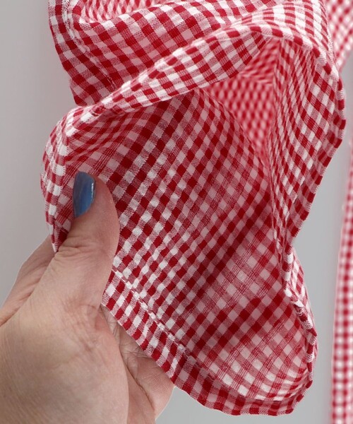 BRANSHES（ブランシェス）の「【WEB限定】2WAYギンガムチェックパンツ（その他パンツ・キッズ・ブラック/レッド・130/120/110/100/150/140）」の14枚目の写真