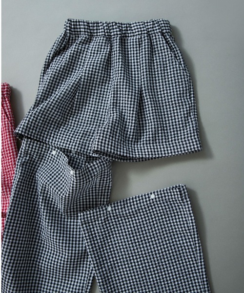 BRANSHES（ブランシェス）の「【WEB限定】2WAYギンガムチェックパンツ（その他パンツ・キッズ・ブラック/レッド・130/120/110/100/150/140）」の21枚目の写真