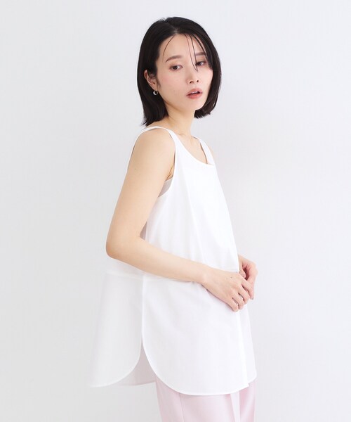 OPAQUE.CLIP（オペークドットクリップ）の「レイヤードドッキングタンクトップ【洗濯機OK】（タンクトップ・レディース・ホワイト系1/ホワイト・38/40/42）」の3枚目の写真
