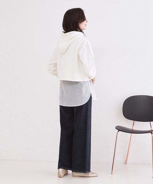 OPAQUE.CLIP（オペークドットクリップ）の「レイヤードドッキングタンクトップ【洗濯機OK】（タンクトップ・レディース・ホワイト系1/ホワイト・38/40/42）」の9枚目の写真