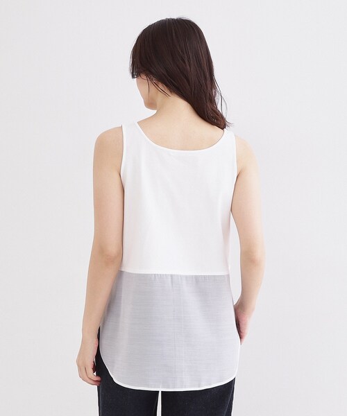 OPAQUE.CLIP（オペークドットクリップ）の「レイヤードドッキングタンクトップ【洗濯機OK】（タンクトップ・レディース・ホワイト系1/ホワイト・38/40/42）」の13枚目の写真