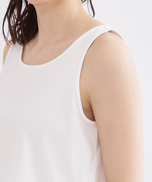 OPAQUE.CLIP（オペークドットクリップ）の「レイヤードドッキングタンクトップ【洗濯機OK】（タンクトップ・レディース・ホワイト系1/ホワイト・38/40/42）」の15枚目の写真