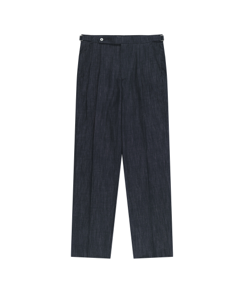 BELLIEF(ベリーフ)の「Essential Denim Twill Adjust 2-Pleated Relaxed Chino (Indigo)(その他パンツ・メンズ・その他・X-LARGE/MEDIUM/LARGE)」の1枚目の写真
