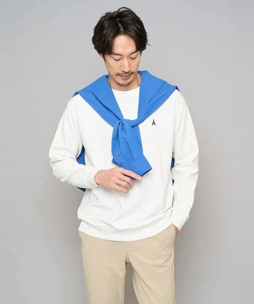 a.v.v（アーヴェヴェ）の「【イージーケア/洗濯機で洗える/速乾/毛玉になりにくい/ストレッチ】リライトワイドシルエットシャツ（シャツ/ブラウス・メンズ・ミント/チャコールグレー/ブルー/ネイビー・46/50/48）」の7枚目の写真