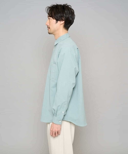 a.v.v（アーヴェヴェ）の「【イージーケア/洗濯機で洗える/速乾/毛玉になりにくい/ストレッチ】リライトワイドシルエットシャツ（シャツ/ブラウス・メンズ・ミント/チャコールグレー/ブルー/ネイビー・46/50/48）」の14枚目の写真