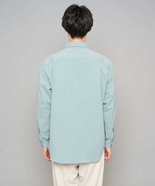 a.v.v（アーヴェヴェ）の「【イージーケア/洗濯機で洗える/速乾/毛玉になりにくい/ストレッチ】リライトワイドシルエットシャツ（シャツ/ブラウス・メンズ・ミント/チャコールグレー/ブルー/ネイビー・46/50/48）」の15枚目の写真