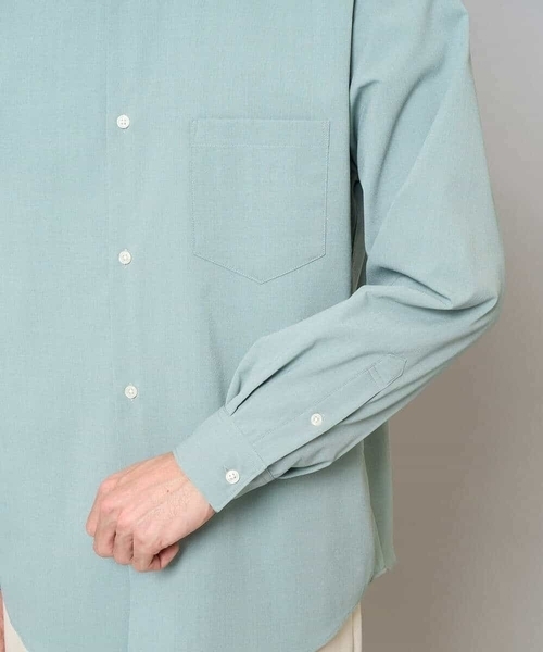 a.v.v（アーヴェヴェ）の「【イージーケア/洗濯機で洗える/速乾/毛玉になりにくい/ストレッチ】リライトワイドシルエットシャツ（シャツ/ブラウス・メンズ・ミント/チャコールグレー/ブルー/ネイビー・46/50/48）」の17枚目の写真