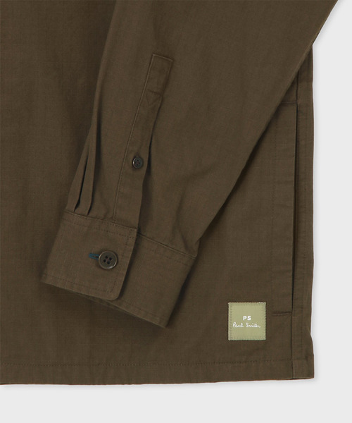 PS Paul Smith(ピーエスポールスミス)の「コットンリップストップ シャツブルゾン / 162113 413Z(ブルゾン・メンズ・ダークオリーブ/ブラック・X-LARGE/LARGE/MEDIUM/SMALL/XX-LARGE)」の7枚目の写真