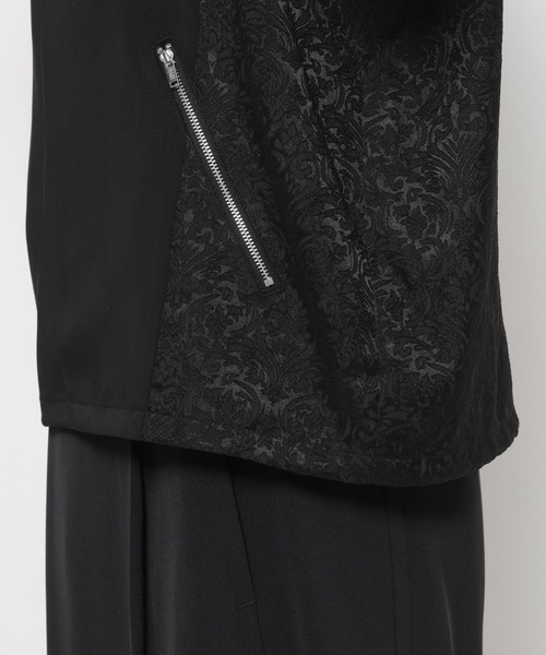 HARE（ハレ）の「ジャガードキリカエハーフジッププルオーバー(HARE)（シャツ/ブラウス・メンズ・ブラック/グレー系その他・FREE）」の9枚目の写真