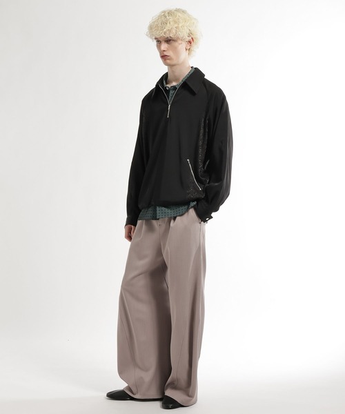 HARE（ハレ）の「ジャガードキリカエハーフジッププルオーバー(HARE)（シャツ/ブラウス・メンズ・ブラック/グレー系その他・FREE）」の18枚目の写真