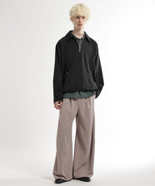 HARE（ハレ）の「ジャガードキリカエハーフジッププルオーバー(HARE)（シャツ/ブラウス・メンズ・ブラック/グレー系その他・FREE）」の19枚目の写真