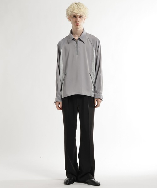 HARE（ハレ）の「ジャガードキリカエハーフジッププルオーバー(HARE)（シャツ/ブラウス・メンズ・ブラック/グレー系その他・FREE）」の21枚目の写真