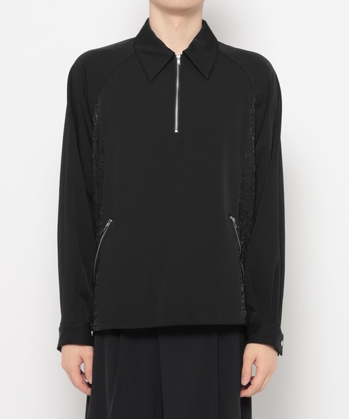 HARE（ハレ）の「ジャガードキリカエハーフジッププルオーバー(HARE)（シャツ/ブラウス・メンズ・ブラック/グレー系その他・FREE）」の15枚目の写真