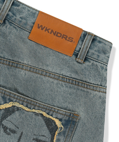 WKNDRS（ウィーキャンドース）の「FACE DENIM PANTS (L.DENIM)（デニムパンツ・レディース・その他・SMALL/MEDIUM/LARGE/X-LARGE）」の5枚目の写真