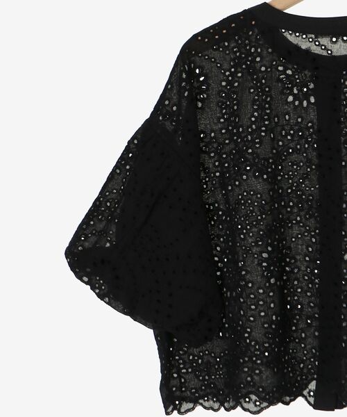 le.coeur blanc(ルクールブラン)の「カットワーク刺繍バルーンスリーブブラウス(シャツ/ブラウス・レディース・オフホワイト/ブラック・38)」の20枚目の写真