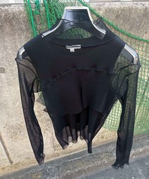 kotohayokozawa（コトハヨコザワ）の「【kotohayokozawa/コトハヨコザワ】GHOST TODO TOP *LONGSLEEVE HIGHNECK +INNER/ゴーストトゥードゥトップロングスリーブハイネックインナー（シャツ/ブラウス）」