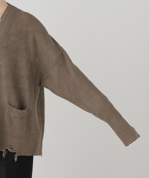 AP STUDIO（エーピーストゥディオ）の「ダメージカーディガン（カーディガン/ボレロ・レディース・アイボリー/ウッド・FREE）」の13枚目の写真