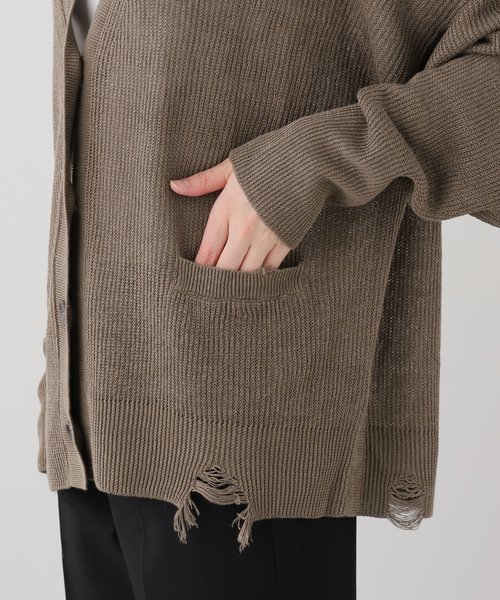 AP STUDIO（エーピーストゥディオ）の「ダメージカーディガン（カーディガン/ボレロ・レディース・アイボリー/ウッド・FREE）」の14枚目の写真