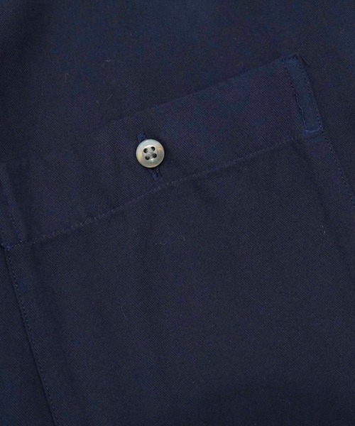 ATON（エイトン）の「【ATON】 COTTON SILK VIERA LOOSE FIT HALF SLEEVE SHIRT（シャツ/ブラウス・メンズ・ネイビー・6）」の4枚目の写真