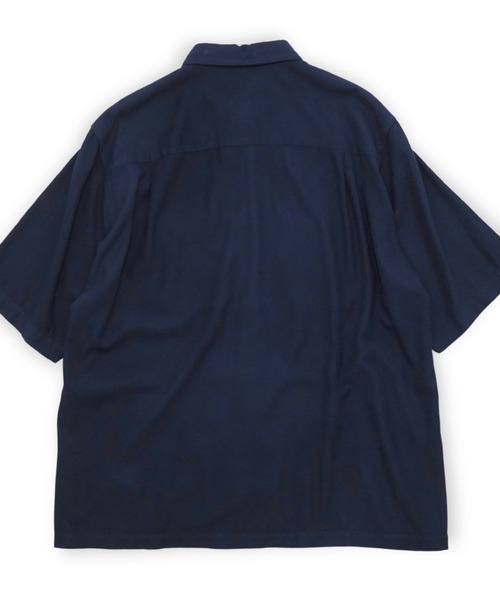 ATON（エイトン）の「【ATON】 COTTON SILK VIERA LOOSE FIT HALF SLEEVE SHIRT（シャツ/ブラウス・メンズ・ネイビー・6）」の5枚目の写真