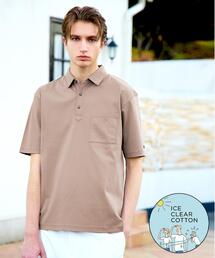 【接触冷感/抗菌防臭/消臭/Safari5月号掲載】ICE CLEAR COTTON オーバーフィットポロシャツ