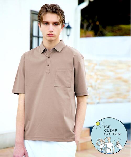 DRESSTERIOR(ドレステリア)の「【接触冷感/抗菌防臭/消臭/Safari5月号掲載】ICE CLEAR COTTON オーバーフィットポロシャツ(ポロシャツ・メンズ・ホワイト/ブラウン系その他/ブラック/ネイビー/ピンク・91/90/92/94)」の3枚目の写真