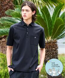 【接触冷感/抗菌防臭/消臭/Safari5月号掲載】ICE CLEAR COTTON オーバーフィットポロシャツ
