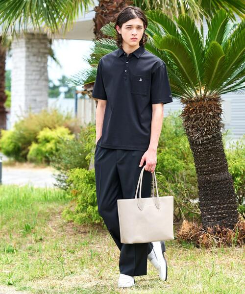 DRESSTERIOR(ドレステリア)の「【接触冷感/抗菌防臭/消臭/Safari5月号掲載】ICE CLEAR COTTON オーバーフィットポロシャツ(ポロシャツ・メンズ・ホワイト/ブラウン系その他/ブラック/ネイビー/ピンク・91/90/92/94)」の10枚目の写真