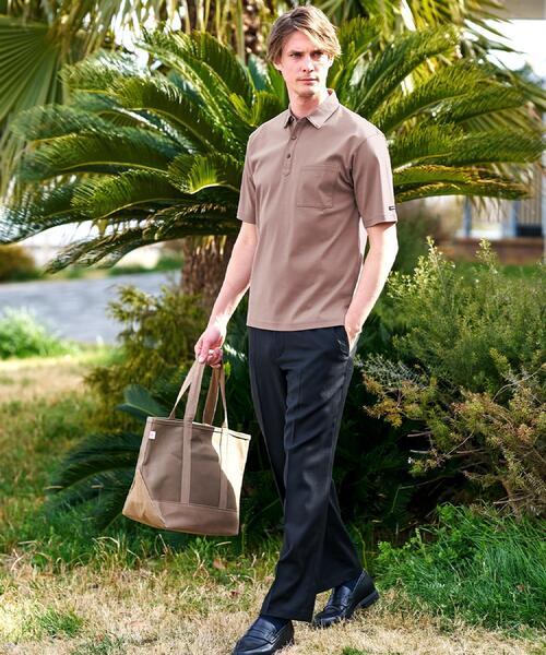 DRESSTERIOR(ドレステリア)の「【接触冷感/抗菌防臭/消臭/Safari5月号掲載】ICE CLEAR COTTON オーバーフィットポロシャツ(ポロシャツ・メンズ・ホワイト/ブラウン系その他/ブラック/ネイビー/ピンク・91/90/92/94)」の14枚目の写真