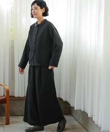喪服・礼服】＜Neina＞洗える防しわタックデザインワンピース＋ワイド