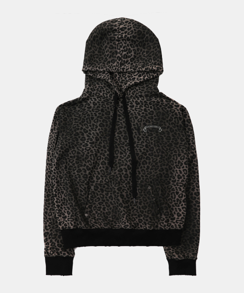 BADBLOOD（バッドブラッド）の「バイパーロゴフードパーカー - ブラックレオパード（パーカー・レディース・その他・S/M/L）」の2枚目の写真