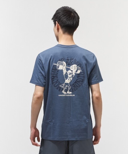 UNDER ARMOUR（アンダーアーマー）の「【別注】アンダーアーマー  UAパフォーマンスコットン グラフィック ショートスリーブ Tシャツ 限定コラボ（Tシャツ/カットソー・メンズ・ブラック/ホワイト/ダークブルー・S/M/L/LL/3L）」の9枚目の写真