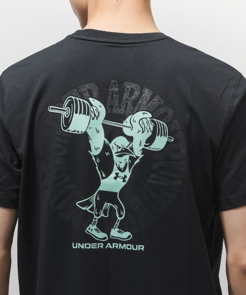 UNDER ARMOUR（アンダーアーマー）の「【別注】アンダーアーマー  UAパフォーマンスコットン グラフィック ショートスリーブ Tシャツ 限定コラボ（Tシャツ/カットソー・メンズ・ブラック/ホワイト/ダークブルー・S/M/L/LL/3L）」の7枚目の写真