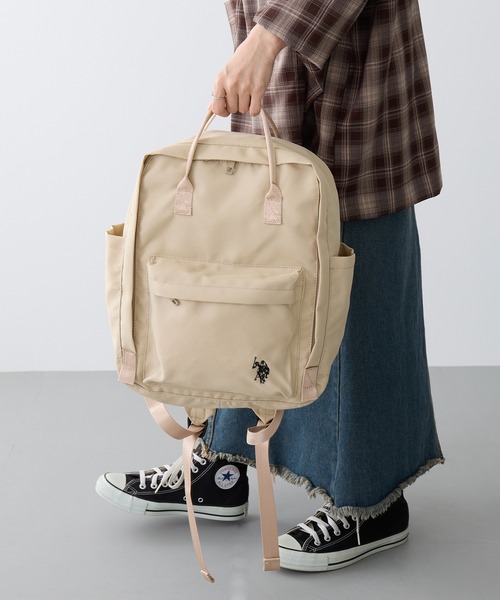 U.S. POLO ASSN.(ユーエスポロアッスン)の「【U.S. POLO ASSN.】スクエアバックパック USPA-2740(バックパック/リュック・レディース・オフホワイト/ブルー/グレー/ブラック/ピンク/グリーン/レッド/ベージュ/イエロー/ネイビー・FREE)」の19枚目の写真