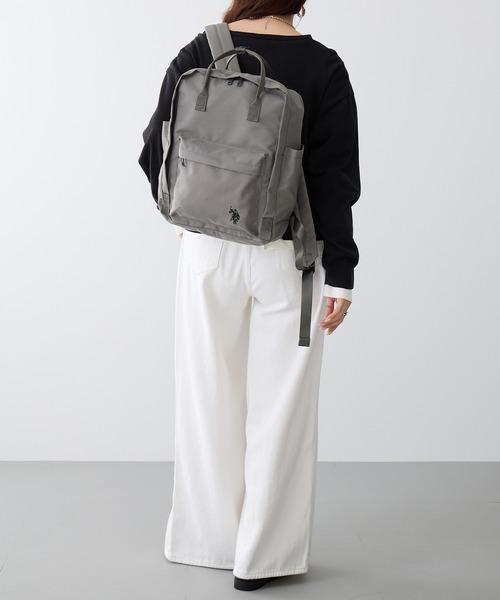 U.S. POLO ASSN.(ユーエスポロアッスン)の「【U.S. POLO ASSN.】スクエアバックパック USPA-2740(バックパック/リュック・レディース・オフホワイト/ブルー/グレー/ブラック/ピンク/グリーン/レッド/ベージュ/イエロー/ネイビー・FREE)」の14枚目の写真