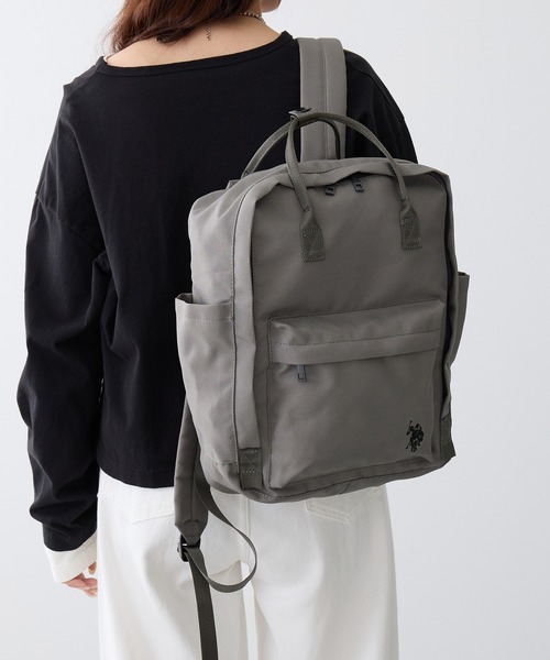 U.S. POLO ASSN.(ユーエスポロアッスン)の「【U.S. POLO ASSN.】スクエアバックパック USPA-2740(バックパック/リュック・レディース・オフホワイト/ブルー/グレー/ブラック/ピンク/グリーン/レッド/ベージュ/イエロー/ネイビー・FREE)」の11枚目の写真