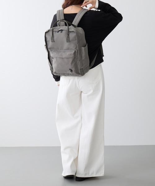 U.S. POLO ASSN.(ユーエスポロアッスン)の「【U.S. POLO ASSN.】スクエアバックパック USPA-2740(バックパック/リュック・レディース・オフホワイト/ブルー/グレー/ブラック/ピンク/グリーン/レッド/ベージュ/イエロー/ネイビー・FREE)」の15枚目の写真