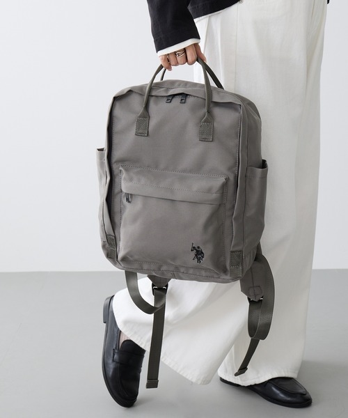 U.S. POLO ASSN.(ユーエスポロアッスン)の「【U.S. POLO ASSN.】スクエアバックパック USPA-2740(バックパック/リュック・レディース・オフホワイト/ブルー/グレー/ブラック/ピンク/グリーン/レッド/ベージュ/イエロー/ネイビー・FREE)」の13枚目の写真