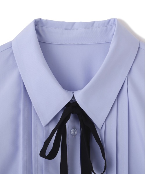 JILL by JILL STUART（ジルバイジルスチュアート）の「シャーリングミニシャツワンピース（ワンピース・レディース・ブルー/ホワイト系その他・FREE）」の13枚目の写真