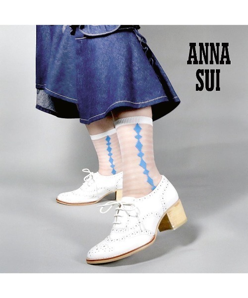ANNA SUI(アナスイ)の「プリズムボーダーソックス(ソックス/靴下・レディース・ネイビー/オフホワイト/ブラック・22.5~24.5cm)」の6枚目の写真