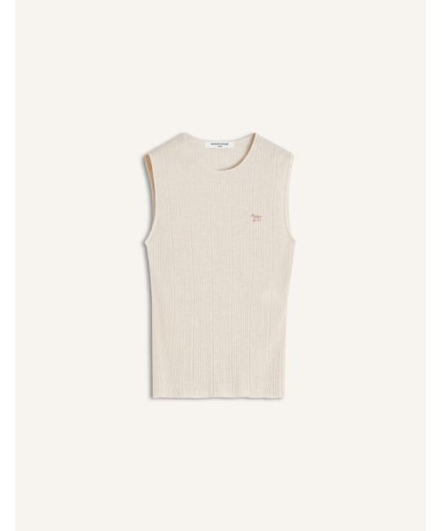 Maison Kitsune(メゾンキツネ)の「BABY FOX FINE RIB KNITTED TOP(ニット/セーター・レディース・ライトベージュ・M/S/XS)」の1枚目の写真