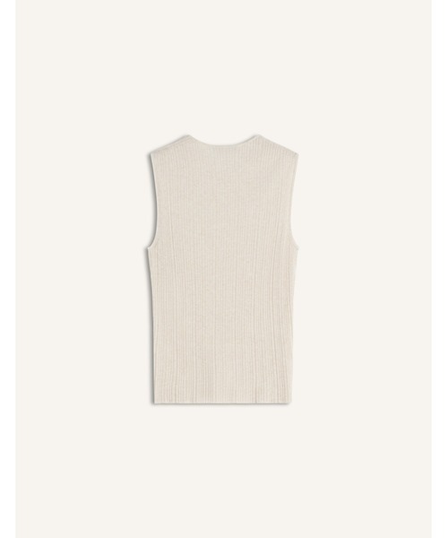 Maison Kitsune(メゾンキツネ)の「BABY FOX FINE RIB KNITTED TOP(ニット/セーター・レディース・ライトベージュ・M/S/XS)」の2枚目の写真