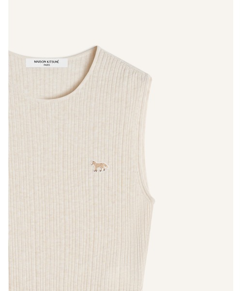 Maison Kitsune(メゾンキツネ)の「BABY FOX FINE RIB KNITTED TOP(ニット/セーター・レディース・ライトベージュ・M/S/XS)」の3枚目の写真