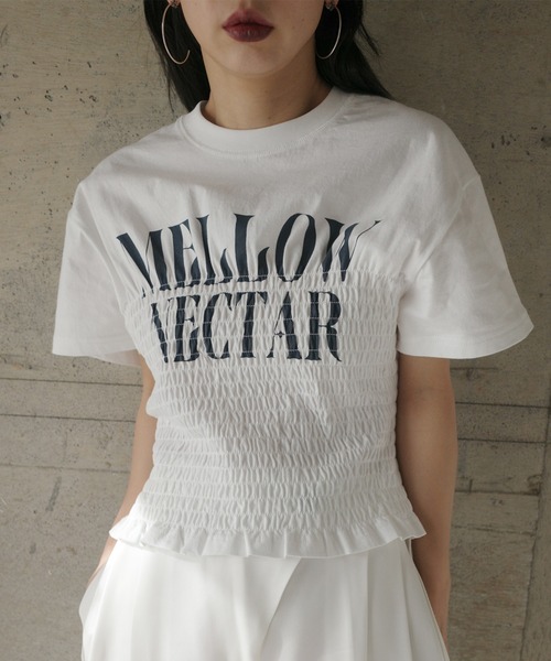 Ameri(�A����)��MEDI SHIRRING CONCEPT TEE(T�V���c/�J�b�g�\�[)
