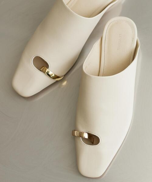 GALLEST(ギャレスト)の「【LE VERNIS】Toe ring Mules(サンダル・レディース・ブラック/オフホワイト・45/35)」の3枚目の写真