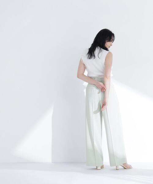 NATURAL BEAUTY BASIC(ナチュラルビューティーベーシック)の「フリルチュールデザインニット(ニット/セーター・レディース・ブラウン/オフホワイト/グレー・フリ-)」の14枚目の写真