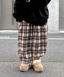 Check Easy Wide Pants/チェックイージーワイドパンツ