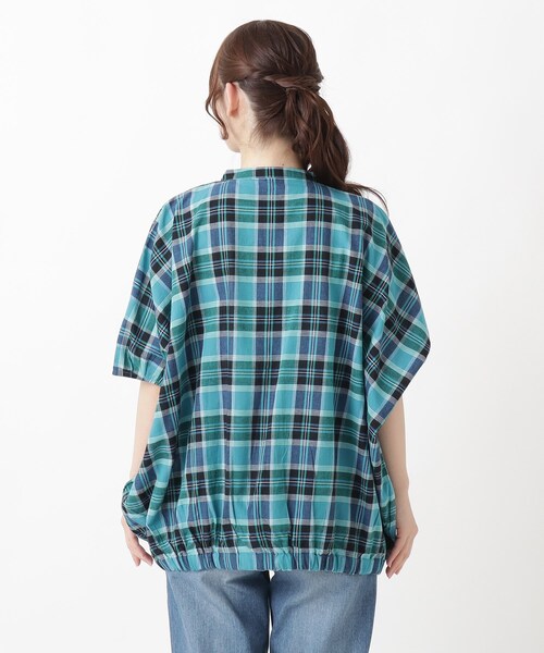 one'sterrace(ワンズテラス)の「ドルマンスリーブ ワイドチェックシャツ(シャツ/ブラウス・レディース・ブルー系その他7/ピンク系9・02)」の12枚目の写真