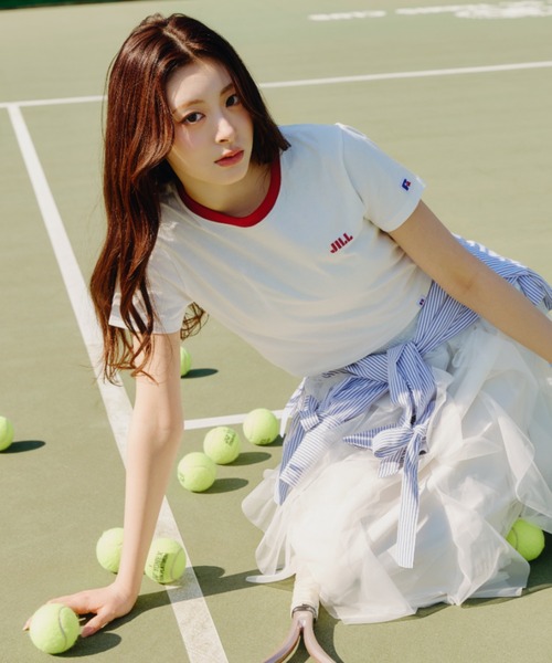 JILL by JILL STUART(ジルバイジルスチュアート)の「Russell Athletic別注Tシャツ(Tシャツ/カットソー・レディース・ピンク系その他/ピンク/ホワイト・FREE)」の2枚目の写真